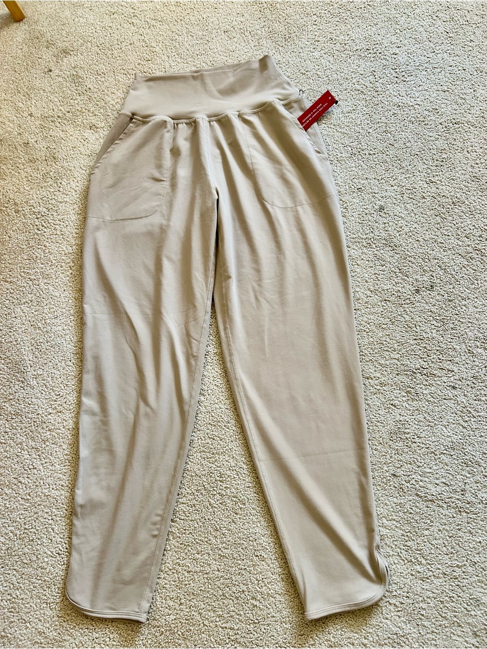 Carbon38 Cream High-Waist Lounge Joggers